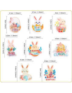 56 Toppers Comestibles para Cupcakes Giga Gud - Pascua Conejitos 2