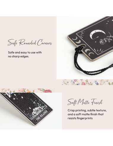 Marcador de Acero Inoxidable Kaciola Calavera Negra con Borla