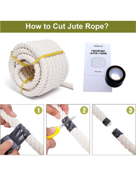 Cuerda de Algodón Natural 12.7 mm x 15.24 m XINSHUNCAN