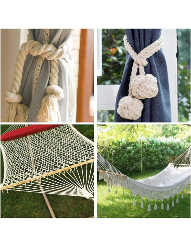 Cuerda de Algodón Natural 12.7 mm x 15.24 m XINSHUNCAN