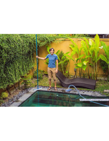 Palo Telescópico de Piscina POOLWHALE 3.66 m Aluminio Azul