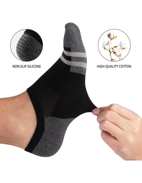 Calcetines Invisibles Heatuff para Hombre - 8 Pares Antideslizantes