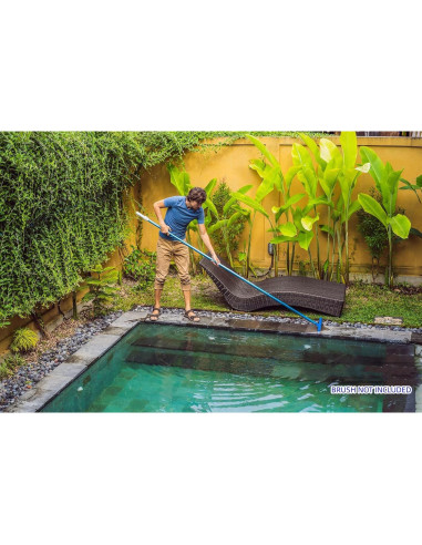 Palo Telescópico de Piscina POOLWHALE 3.66 m Aluminio Azul