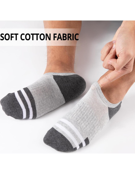 Calcetines Invisibles Heatuff para Hombre - 8 Pares Antideslizantes
