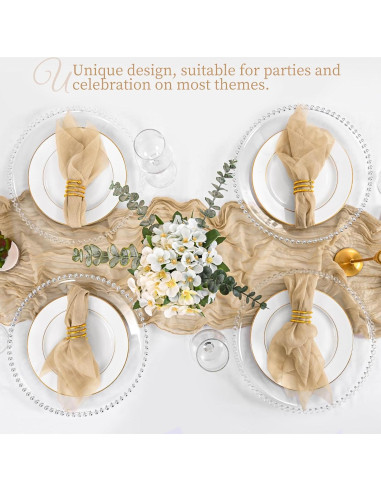 Paquete de 50 Servilletas de Gasa Beige 50x50 cm Lumaycens