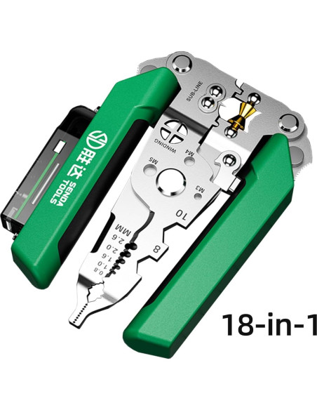 Destripador de Cables Plegable 18 en 1 SENDATOOLS Verde