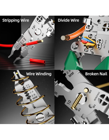 Destripador de Cables Plegable 18 en 1 SENDATOOLS Verde