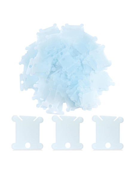 100 Bobinas de Hilo de Plástico Azul LOKUNN para Bordado DIY