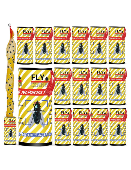 Paquete de 16 cintas adhesivas Pestoptek para atrapar moscas