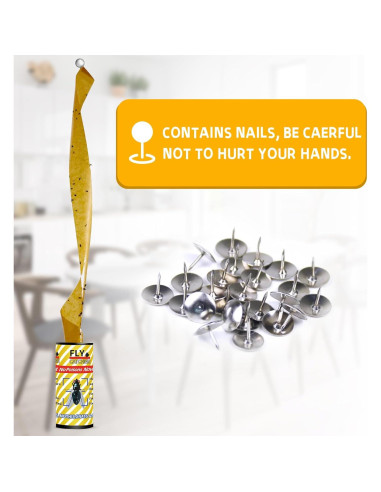 Paquete de 16 cintas adhesivas Pestoptek para atrapar moscas