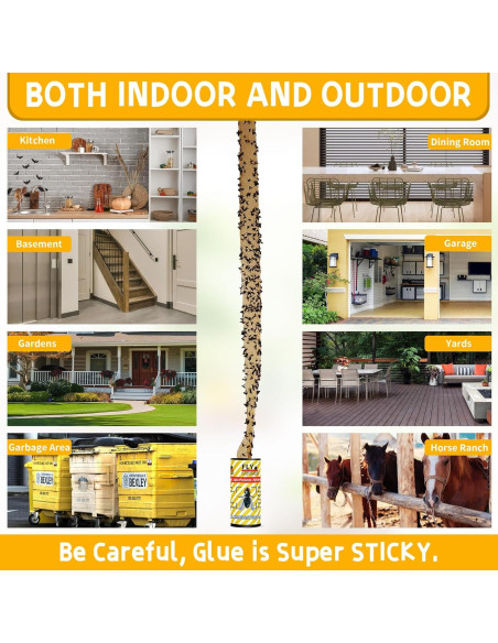 Paquete de 16 cintas adhesivas Pestoptek para atrapar moscas