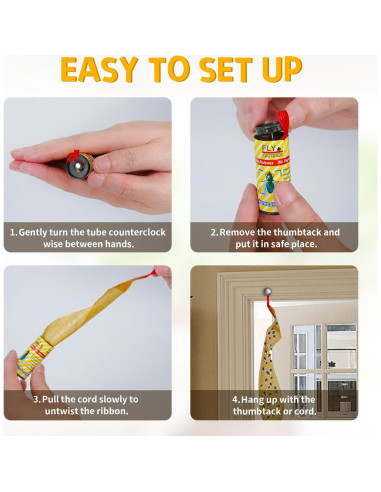 Paquete de 16 cintas adhesivas Pestoptek para atrapar moscas