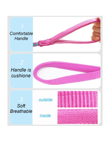 Correa Reflectante para Perros Mycicy 60 cm Nylon Resistente Rosa