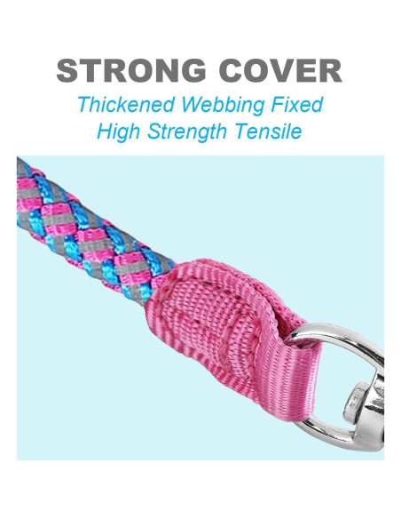 Correa Reflectante para Perros Mycicy 60 cm Nylon Resistente Rosa