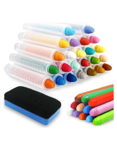Set de 24 Tizas Sin Polvo Kuihaazi Multicolor con Soporte