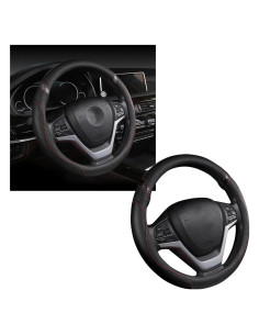 Funda de Volante de Coche Povtii Antideslizante 38.1 cm Negro