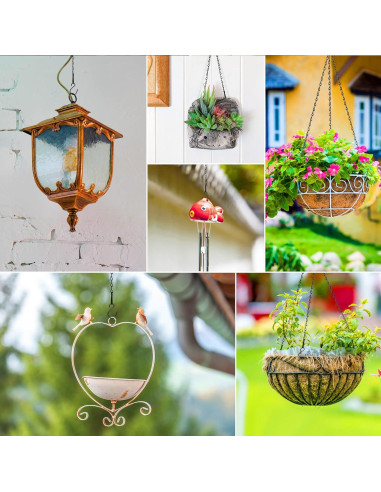 Cadena Colgante RIFNY 50 cm Negra para Plantas y Decoraciones