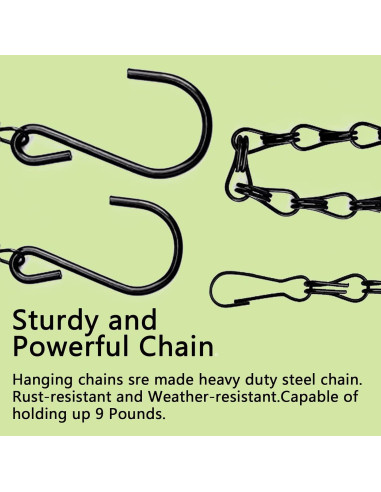 Cadena Colgante RIFNY 50 cm Negra para Plantas y Decoraciones