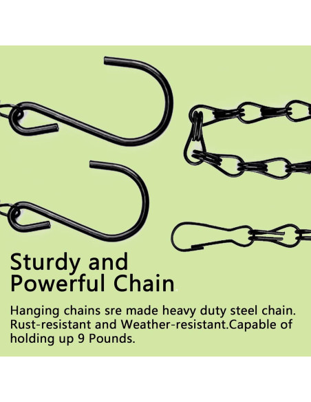 Cadena Colgante RIFNY 50 cm Negra para Plantas y Decoraciones