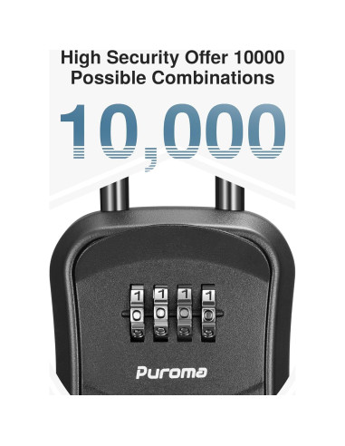 Caja de Seguridad para Llaves Puroma, Código Mecánico 4 Dígitos