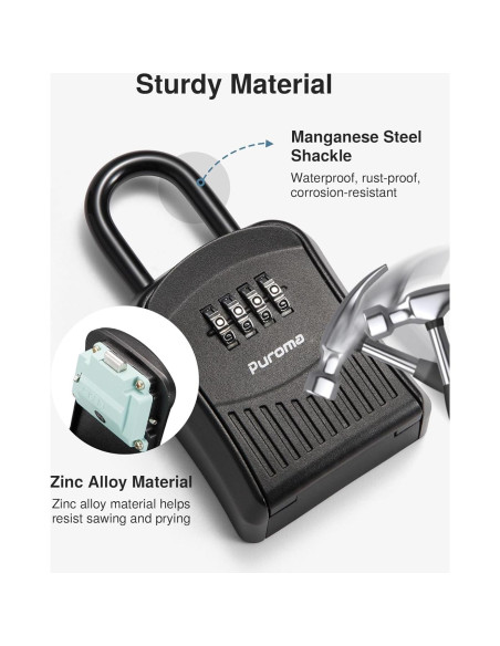 Caja de Seguridad para Llaves Puroma, Código Mecánico 4 Dígitos