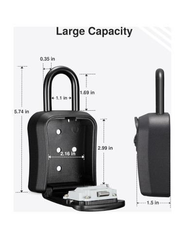Caja de Seguridad para Llaves Puroma, Código Mecánico 4 Dígitos