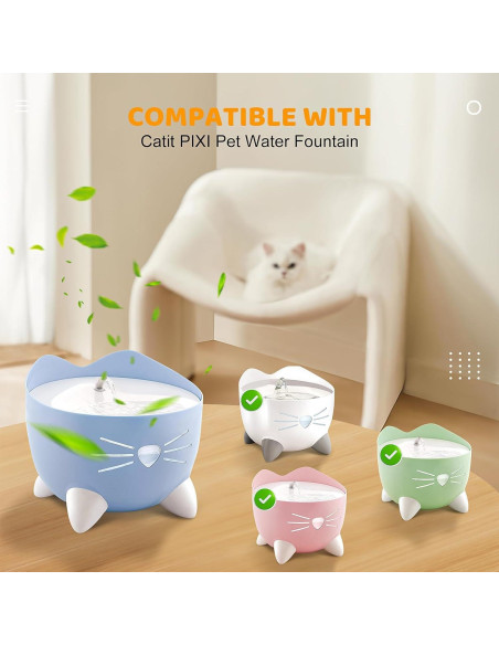 Paquete de 12 Filtros Catit PIXI para Fuente de Agua para Gatos