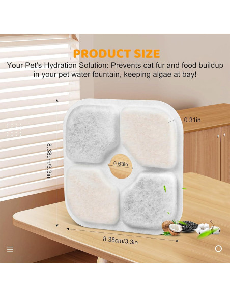 Paquete de 12 Filtros Catit PIXI para Fuente de Agua para Gatos