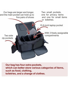 Bolsa de Viaje Duffel para Zapatillas Unisex 56x28x33cm Negra 2