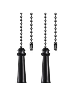2 Cadenas de Tirar para Ventilador de Techo Dotlite 30cm Negras