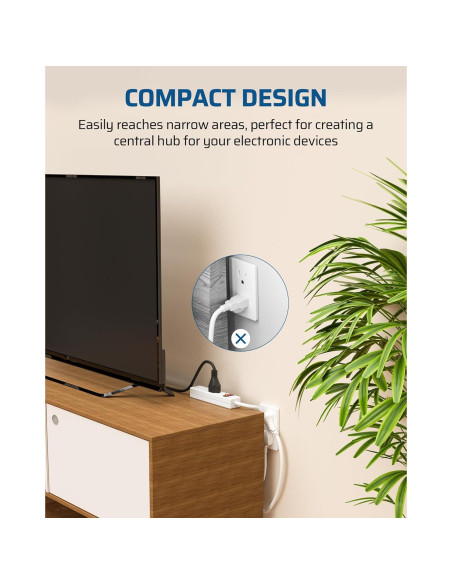 Regleta DEWENWILS 4 Salidas 2FT Montable en Pared 15A 125V