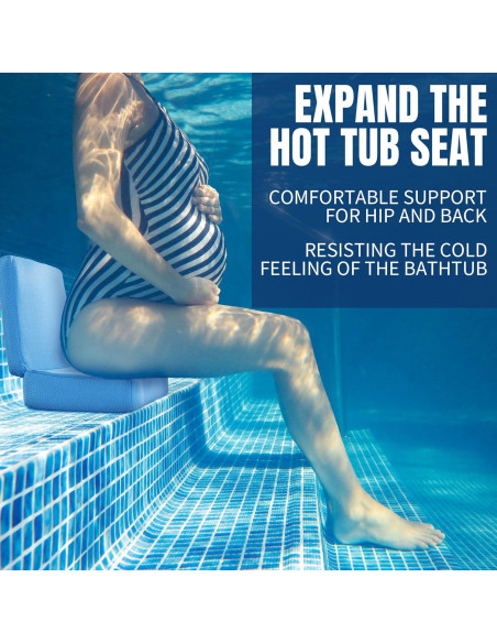 Asiento Elevador Plegable MABOZOO para Bañera Hidromasaje Azul