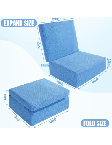 Asiento Elevador Plegable MABOZOO para Bañera Hidromasaje Azul