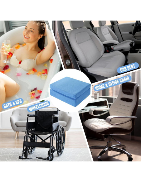 Asiento Elevador Plegable MABOZOO para Bañera Hidromasaje Azul