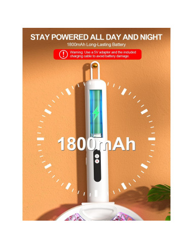 Raqueta eléctrica para moscas WOCVRYY DWP 4000V 1800mAh plegable