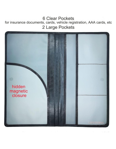 Soporte de Documentos Brillante LIFUTOPIA Negro 24.1x12.7 cm