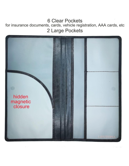 Soporte de Documentos Brillante LIFUTOPIA Negro 24.1x12.7 cm