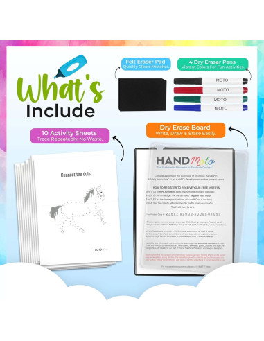 Tablero de Colorear y Dibujar HandMoto - Kit Educativo 3+