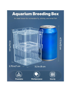 Caja de Cría de Peces Pawfly Pequeña 8.6x7.4x11.4 cm 2