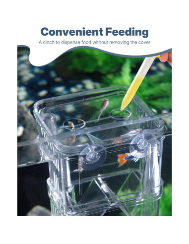 Caja de Cría de Peces Pawfly Pequeña 8.6x7.4x11.4 cm