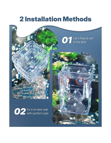 Caja de Cría de Peces Pawfly Pequeña 8.6x7.4x11.4 cm