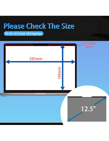Filtro de Pantalla de Privacidad Magnético 12.5" VanHooc