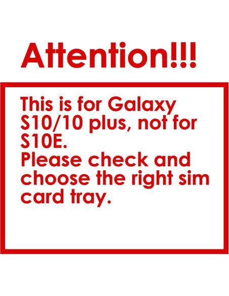 Soporte de bandeja SIM Perzework para Samsung Galaxy S10/S10+