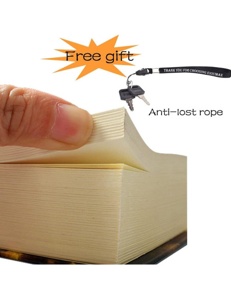 Caja Fuerte de Libro EIOUMAX con Cerradura de Llave Antirrobo