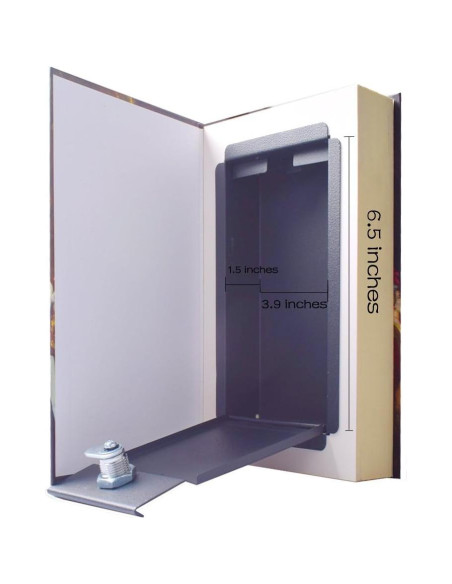 Caja Fuerte de Libro EIOUMAX con Cerradura de Llave Antirrobo