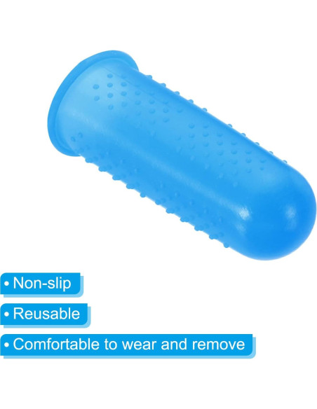 Protectores de Dedos de Silicona PATIKIL - Paquete de 10 Azul