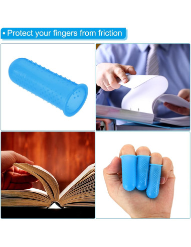 Protectores de Dedos de Silicona PATIKIL - Paquete de 10 Azul