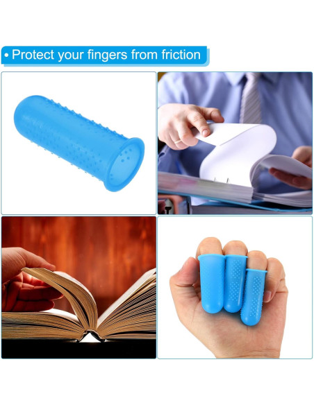 Protectores de Dedos de Silicona PATIKIL - Paquete de 10 Azul