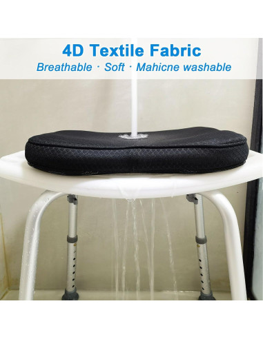 Cojín de Ducha Esme L&H ShowerPad-03 Negro 40x30 cm