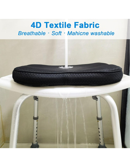 Cojín de Ducha Esme L&H ShowerPad-03 Negro 40x30 cm